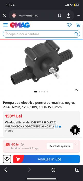 Pompa transfer lichide  1500/3500 rpm