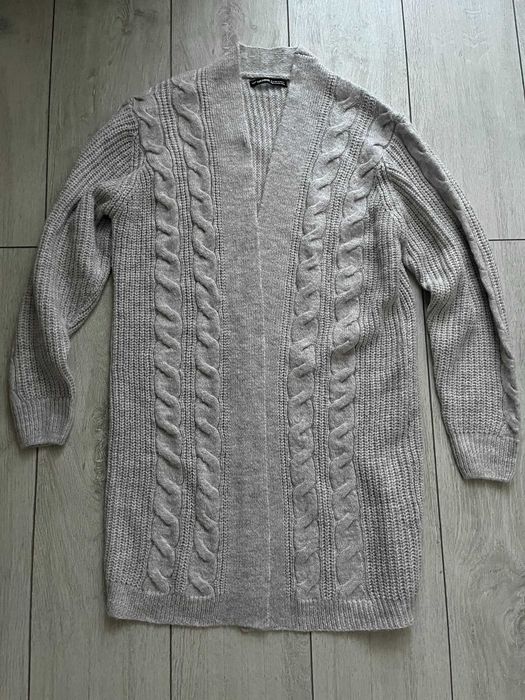 Vand cardigan nou tricotat gri S Threadbare