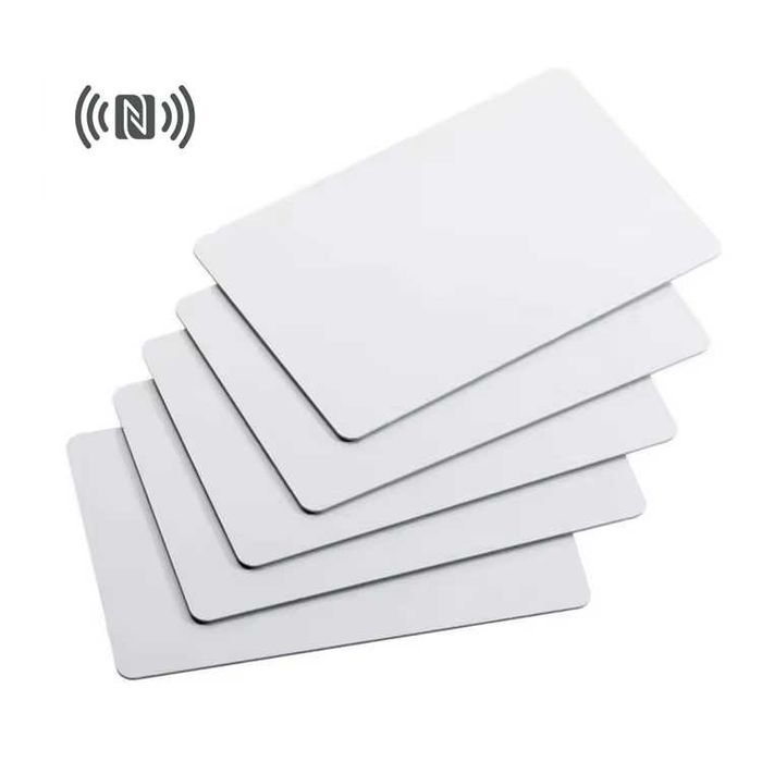 Carduri albe PVC NFC NTAG213 pentru imprimante inkjet, print fata-verso, 10 carduri/set
