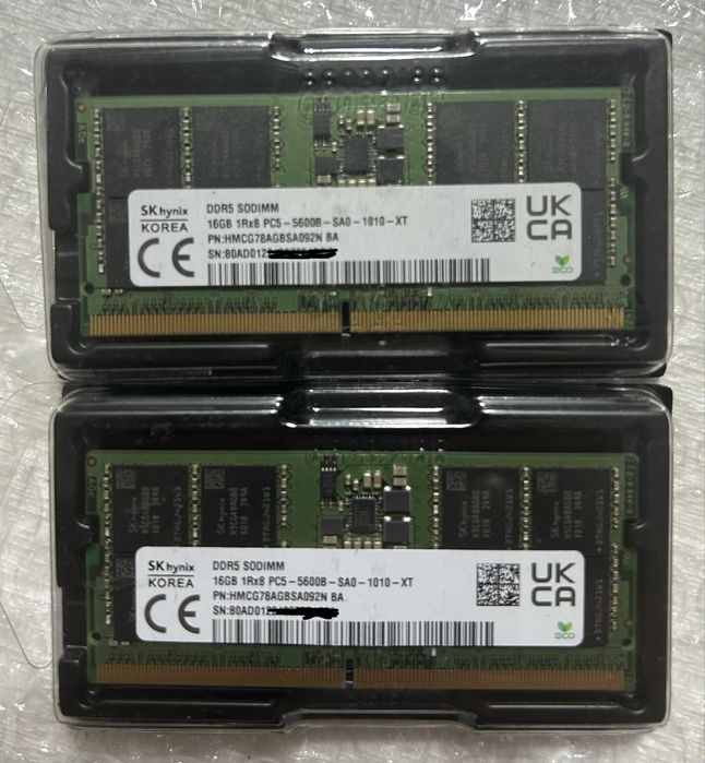 2х16 = 32 гб 5600 sodimm