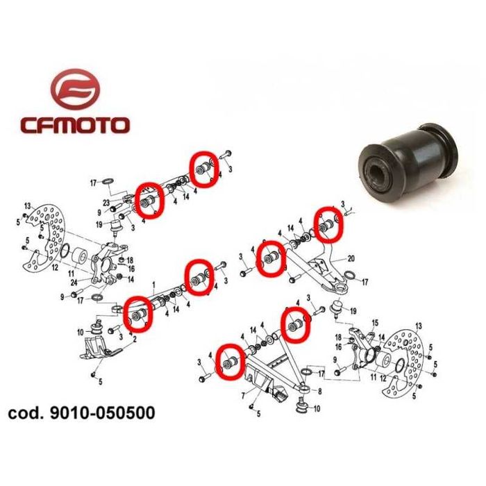 Bucsa brat atv CF Moto 450/500/520/550/600/625/800/1000