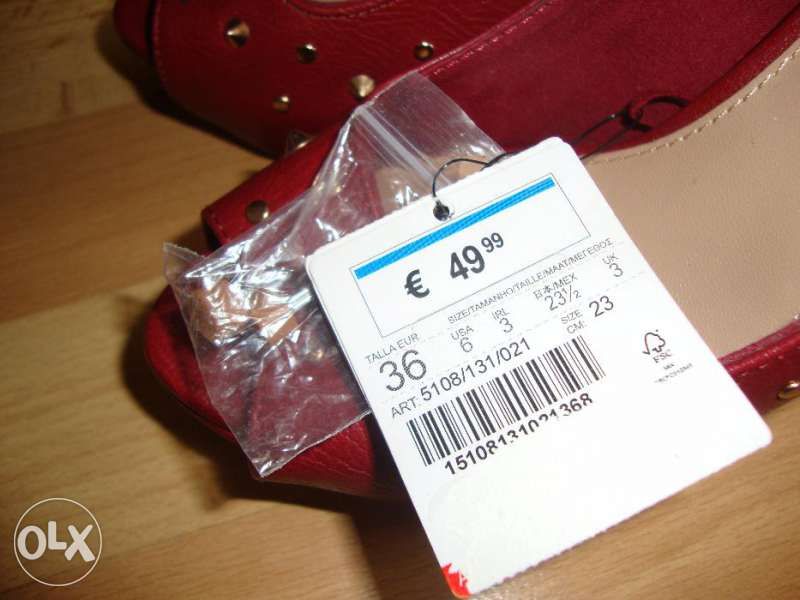 Bershka дамски обувки естествена кожа нови и Guess