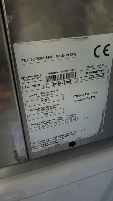 Професионална фурна Tecnodom Nerone 595-4