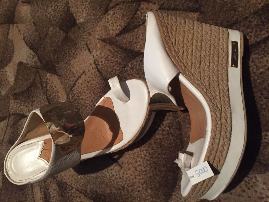 Летние шлёпанцы кожаные