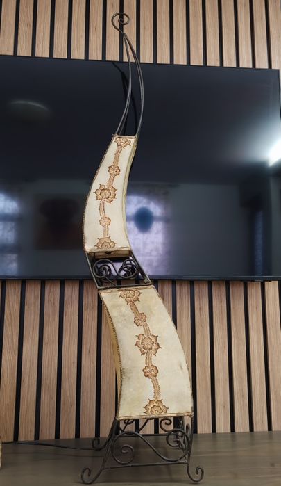 Lampadar marocan din piele de capra