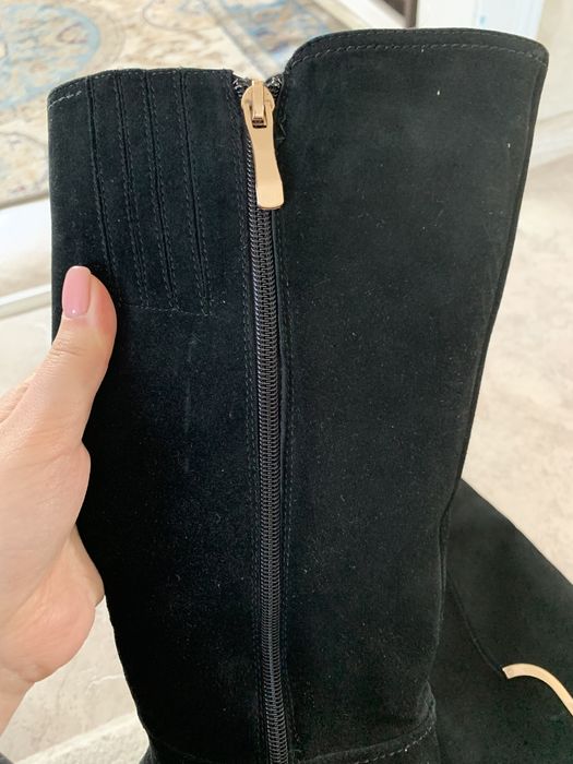 Зимние сапожки замшевые