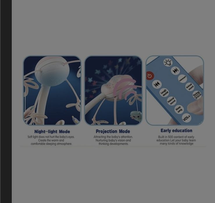 Carusel bebe cu telecomanda