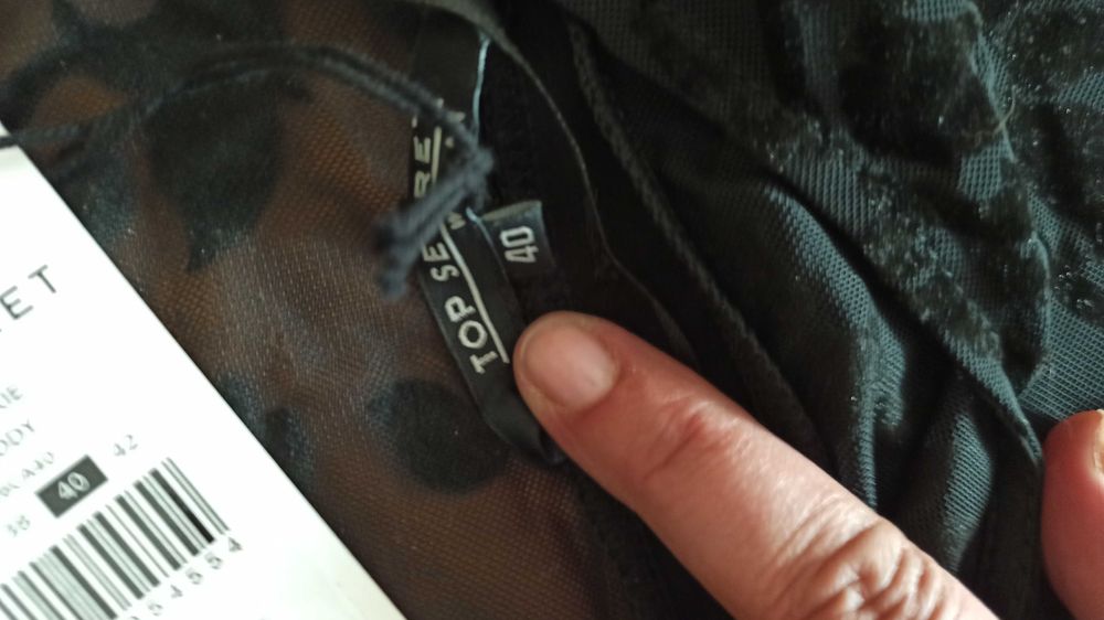 Черно боди размер 40/М/