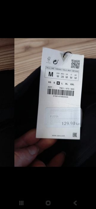 Fusta toamna-iarna Zara nouă cu eticheta