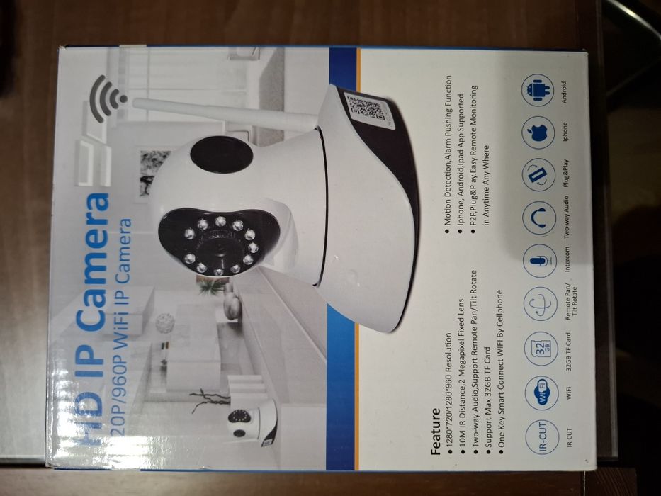 Camera supraveghere HD tip dome, cu IP și WiFi, 2 Mb