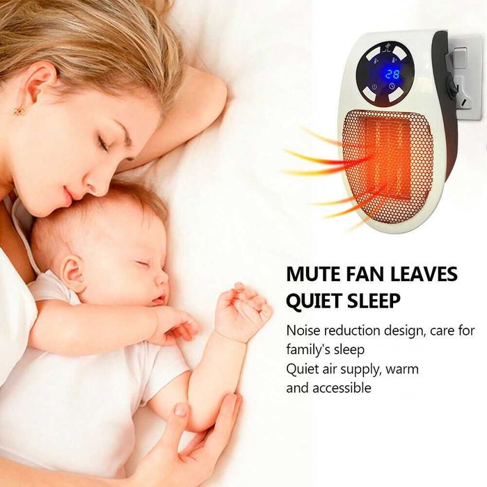 Aeroterma portabila 500W + telecomanda pentru priza. Produs nou!