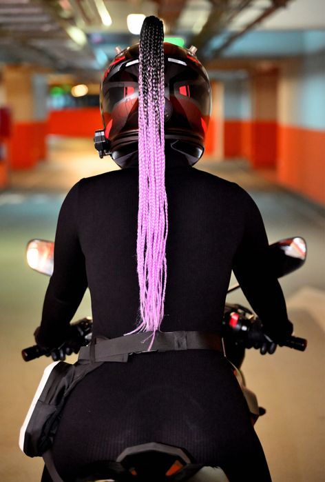 Coada afro pentru casca moto/ski/atv/scuter etc