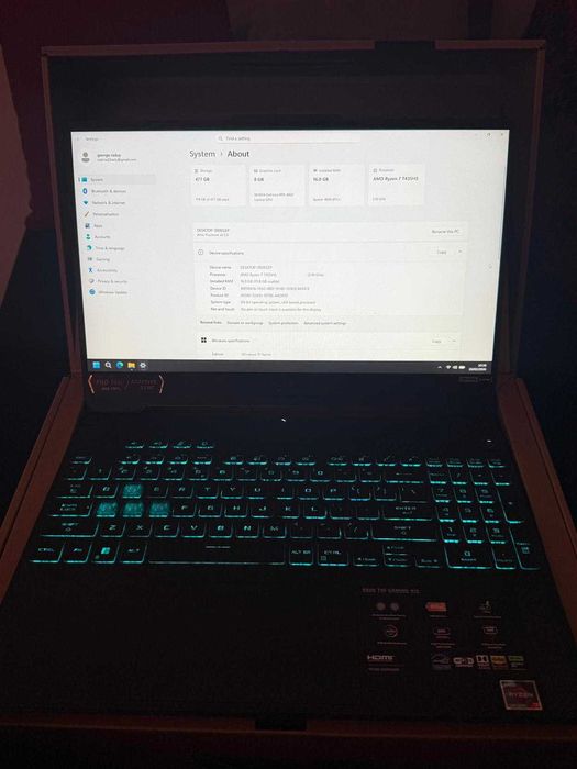 ASUS TUF Gaming A15 (FA507) – Ryzen 7 7435HS / RTX 4060 8GB /16GB RAM