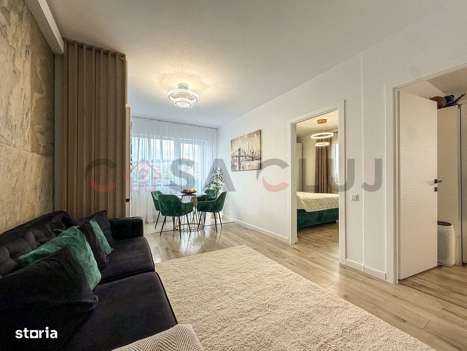 Apartament cu 2 dormitoare + living cu bucatarie open space