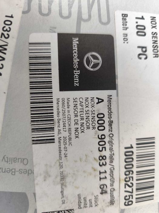 Senzor NOX downstream  Mercedes - Benz