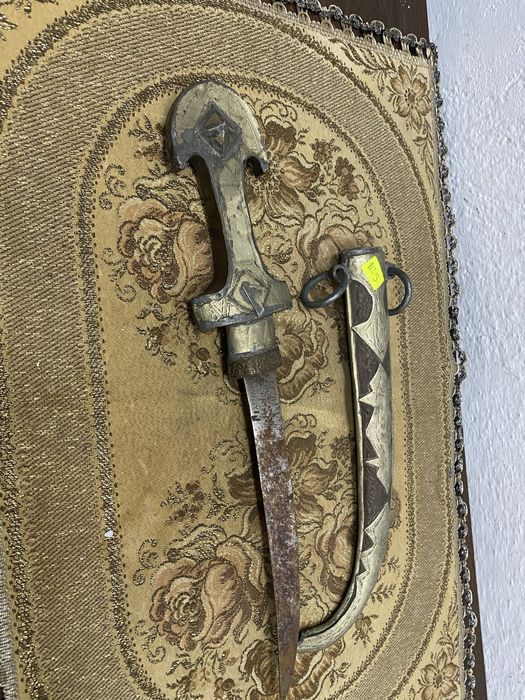 Марокански параден нож с гравирана кания Мароко 1900-1930