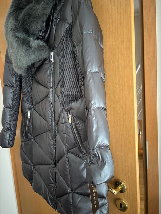 Jacheta de iarna eleganta , gri metalizat masura L.