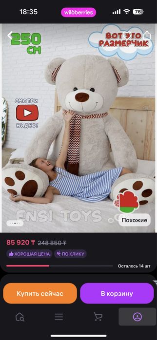 Плющевый медведь