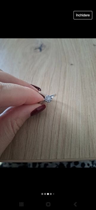 Inel de logodna aur alb 18k