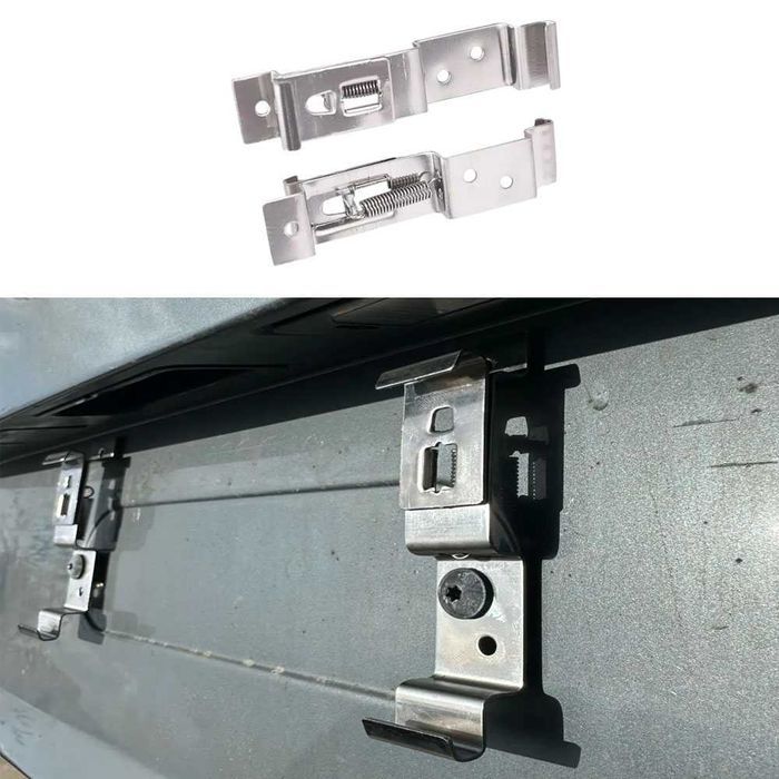 Set suport numar inmatriculare auto inox fara rama / slim / invizibil