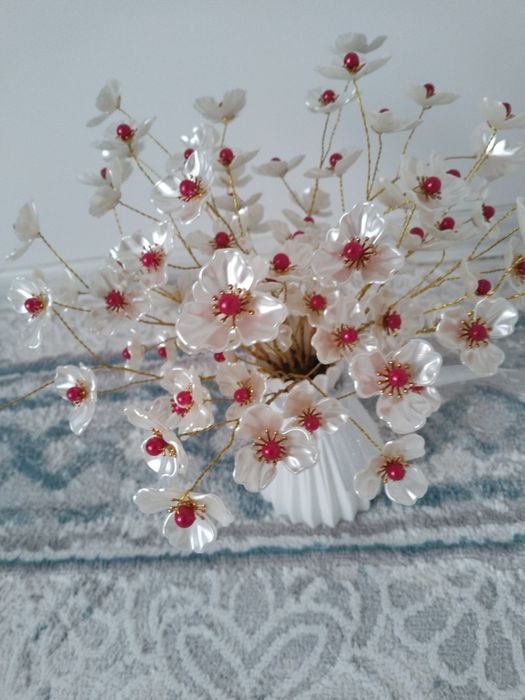 Бусины цветы на 8 марта