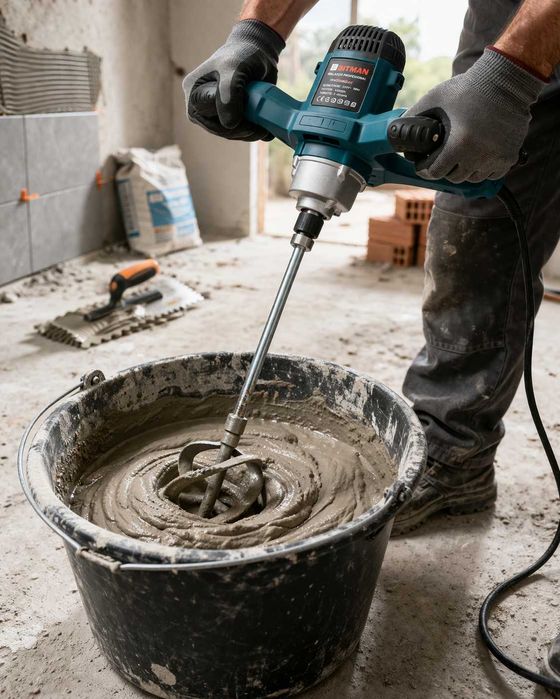 Malaxor Profesional 3450W 2 Palete Puternic Constructii