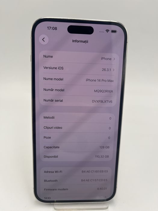 Iphone 14 Pro Max 128 GB / 87 Baterie Cod 3657
