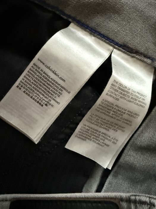 Blugi CALVIN KLEIN Slim Gri Barbati | Marime 34 x 32 (Talie 88 cm)