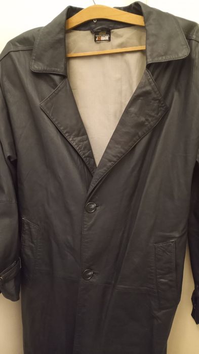 Haina Lunga Piele Jordache Made USA BleumarinNegru Extra Large Cordon