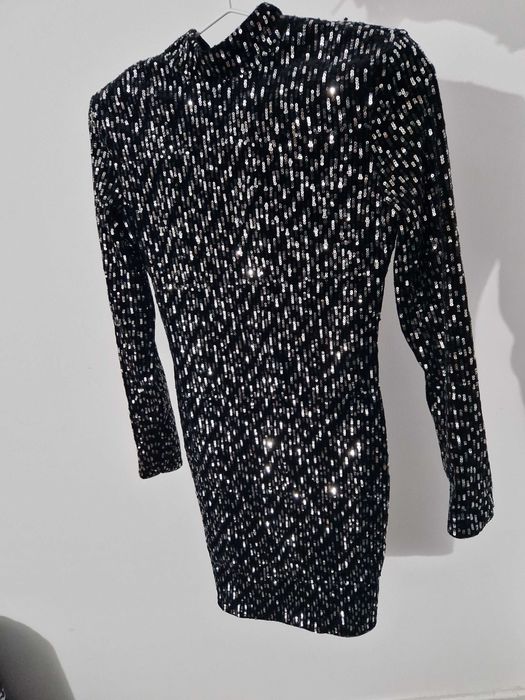 Rochie eleganta neagra cu paiete