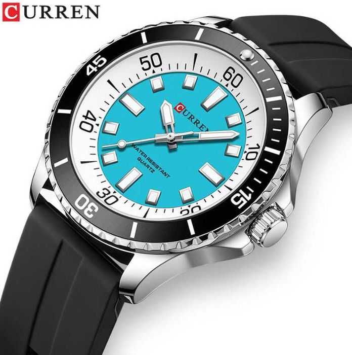 Мъжки часовник – CURREN 8448 – Blue + ПОДАРЪК