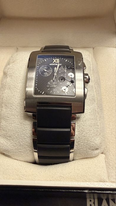 ceas MONTBLANC Profile 7108 Chronograph Date black Dial Quartz Men's