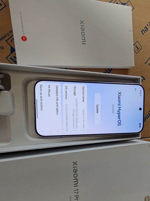 Чисто нови Xiaomi 17 PRO Max16/1000GB с двоен селфи дисплей,