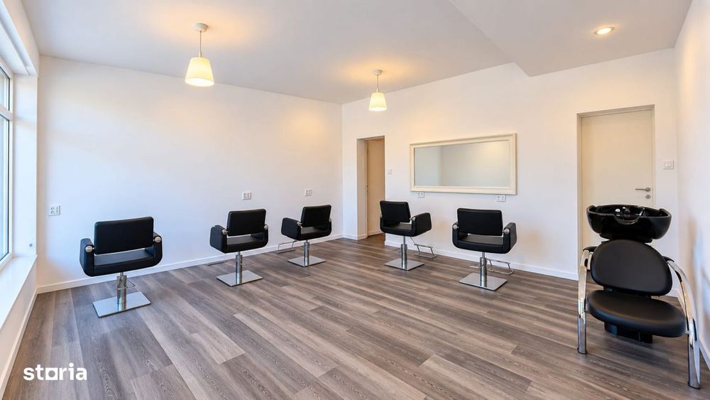 Spatiu comercial 52 mp | Salon Beauty / Barber echipat | Vitrina strad