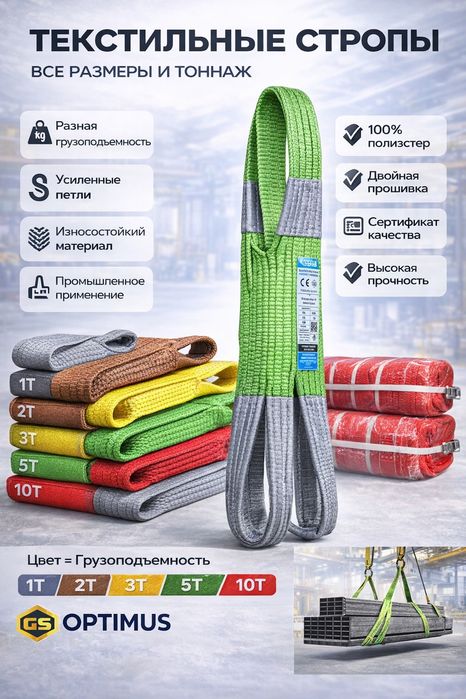 Стропа текстильная ленточная 1-20т Stropa chalka yuk ko’targich