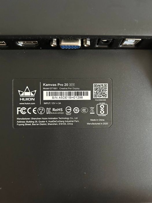 Графический планшет Huion Kamvas Pro 20