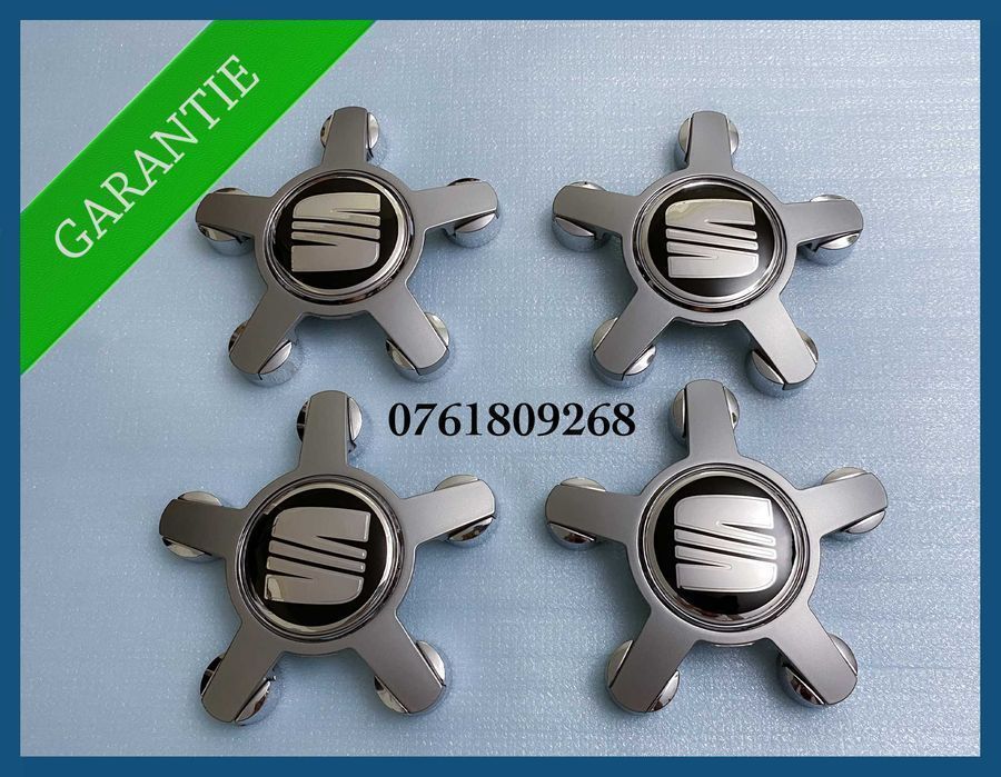 Set 4 capace gri Seat 135mm tip gheara 4F0601165N jante aliaj Audi
