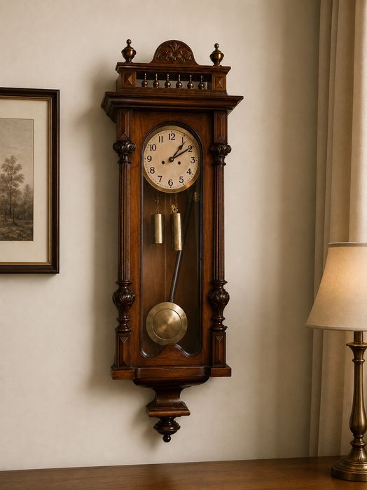 Ceas de perete,pendula antica cu 2 greutati marca Kienzle mecanism mar