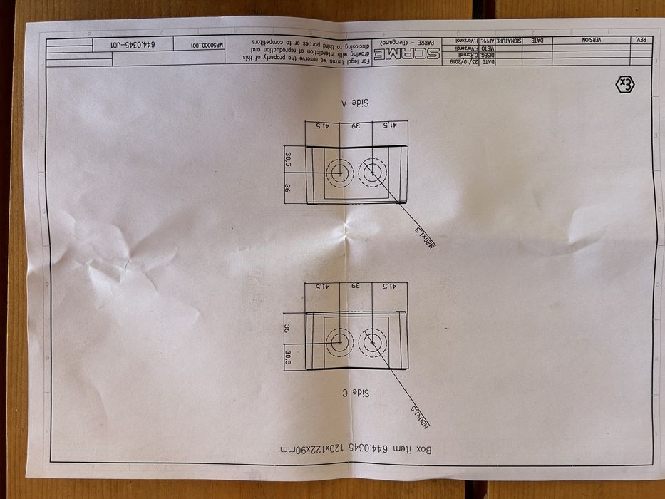 Doza electrca antiex Scame 122x120x90