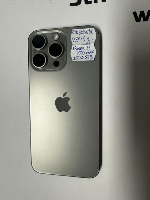 Iphone 15 Pro Max, 256GB, Bat.87% -T-