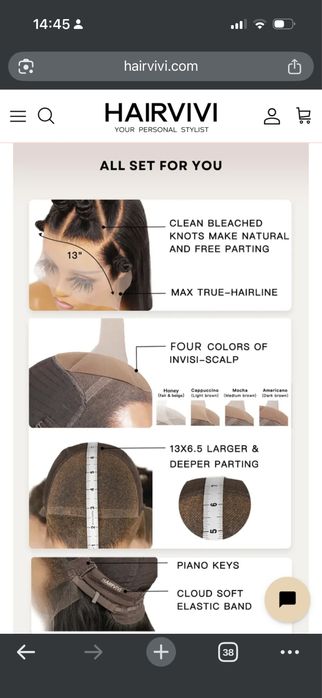 Нова дълга етажирана перука естествен косъм