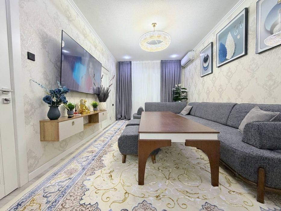 Чиланзар Ц 2в3/3/5 Метро Чиланзар. Евроремонт. Меб+Тех