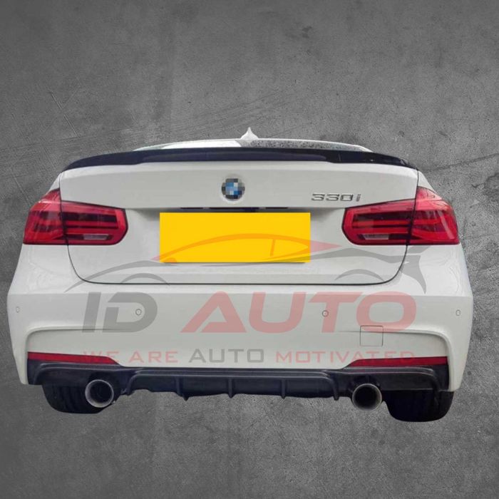 Заден двоен дифузьор за Bmw F30 за M-Tech, бмв ф30, черен, спойлер