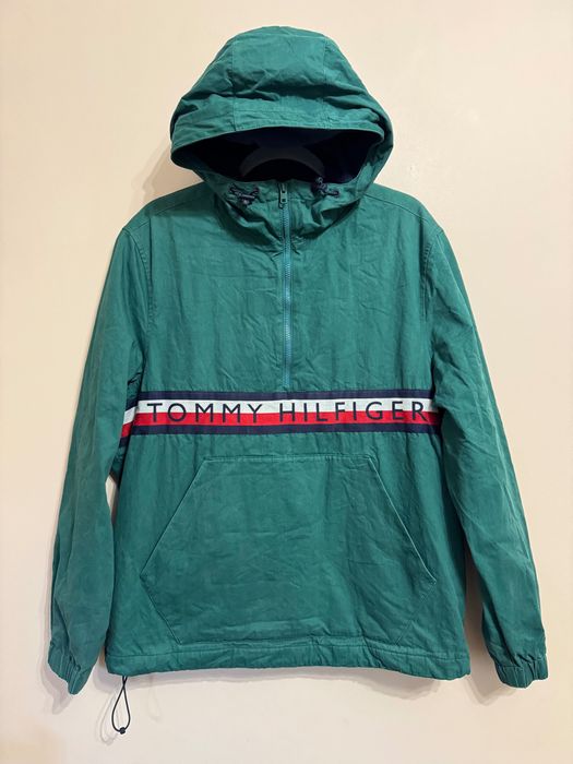 TOMMY HILFIGER Jacket Green 1/4 Zip Pullover.Блуза Tommy Hilfiger.