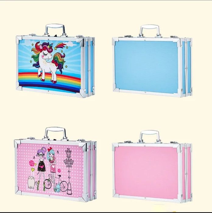 Голям Арт комплект за рисуване - 145 части в метален куфар с Еднорог