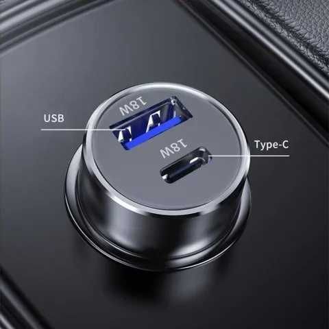 Универсално USB Зарядно с Метален Корпус 12-24V, 2x18W или до 63w