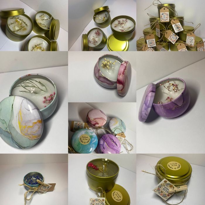 ПОДАРЪЦИ! Ръчно изработени ароматни свещи, глицеринови сапунчета и по