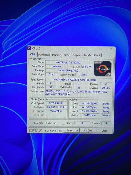 Procesor Ryzen 7 5700x3d
