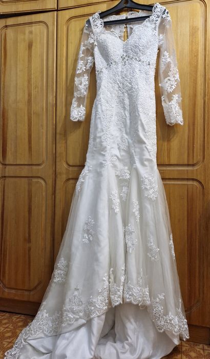 Платье свадебное рыбка со шлейфом