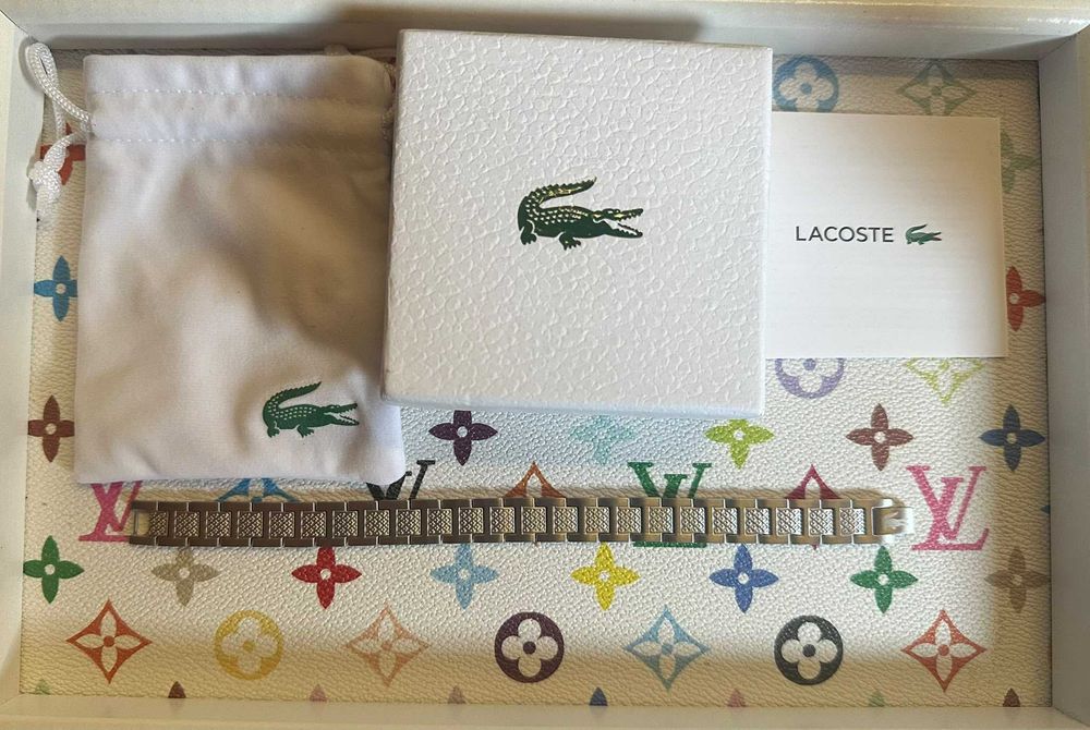 bratara lacoste argintie